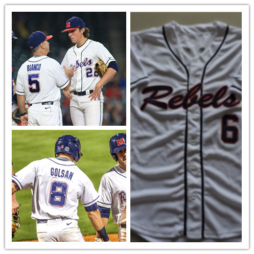 Mens Ole Miss Rebels Custom Jacob Gonzalez Kevin Graham Justin Bench Hayden Dunhurst Peyton Chatagnier Nike White 