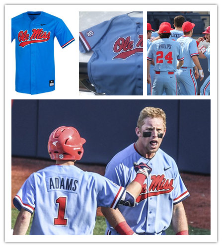 Mens Ole Miss Rebels Custom Mike Mayers Drew Pomeranz Jacob Waguespack Bobby Wahl Grae Kessinger Nike Powd