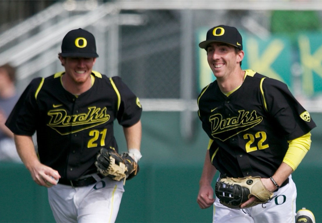 Mens Oregon Ducks Custom Josh Kasevich Brett Walker Cullen Kafka Andrew Mosiello Isaac Ayon Nike 2013 Black Performance 