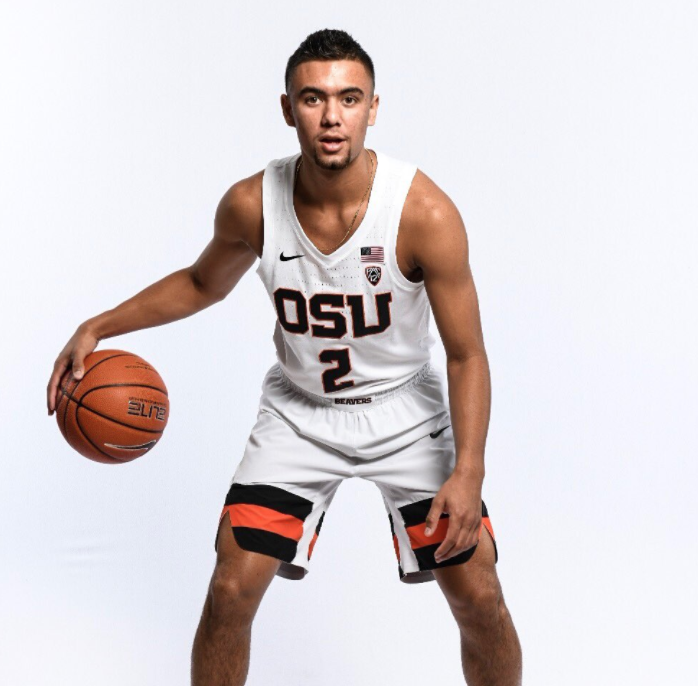 Mens Oregon State Beavers #2 Jarod Lucas White Nike College Basketball Jersey