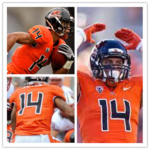 Mens Oregon State Beavers Custom Addison Gumbs Trey Lowe Tristan Gebbia Avery Roberts Jake Luton 2013 Navy Nike Football Jerse