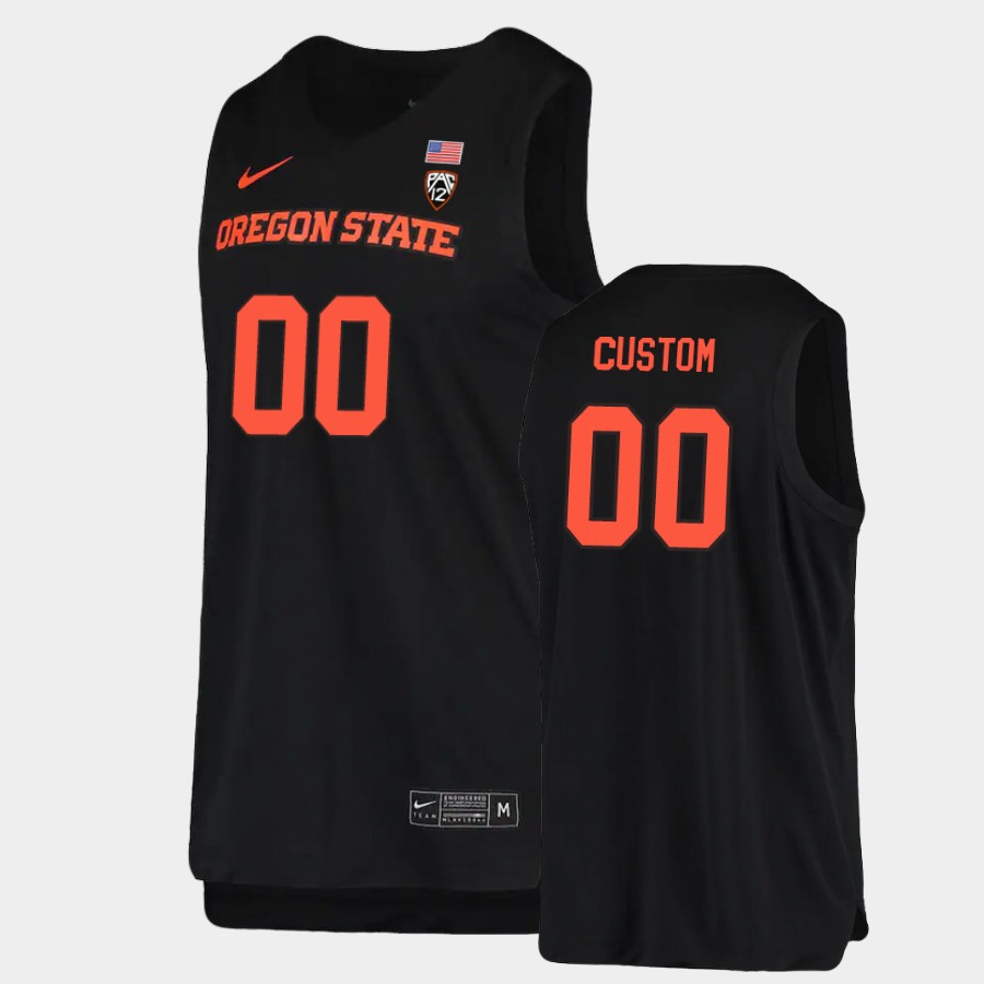 Mens Oregon State Beavers Custom Stephen Thompson Jr. Tres Tinkle Ethan Thompson Gligorije Rakocevic Black Nike 