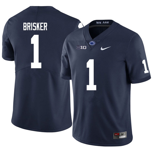 Mens Penn State Nittany Lions #1 Jaquan Brisker Nike Navy with Name College Football Jersey