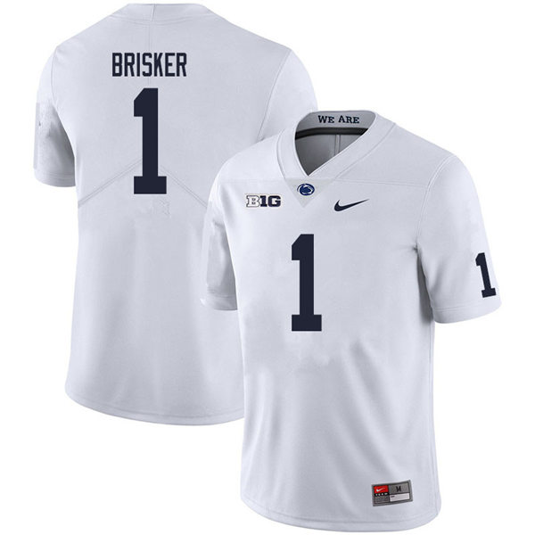 Mens Penn State Nittany Lions #1 Jaquan Brisker Nike White with Name College Football Jersey