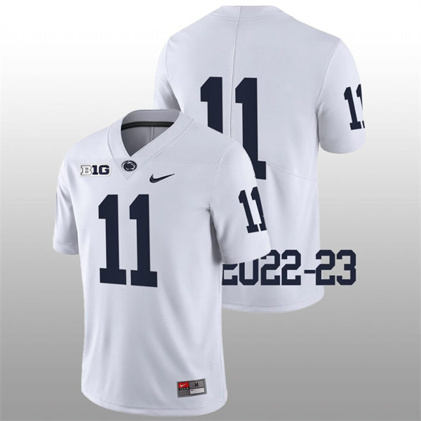Mens Penn State Nittany Lions #11 Christian Veilleux Nike White College Game Football Jersey
