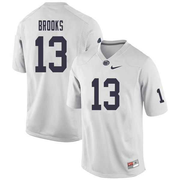 Mens Penn State Nittany Lions #13 Ellis Brooks Nike White with Name College Football Jersey