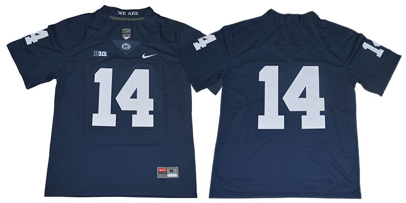 Mens Penn State Nittany Lions #14 Christian Hackenberg Nike Navy College Game Football Jersey