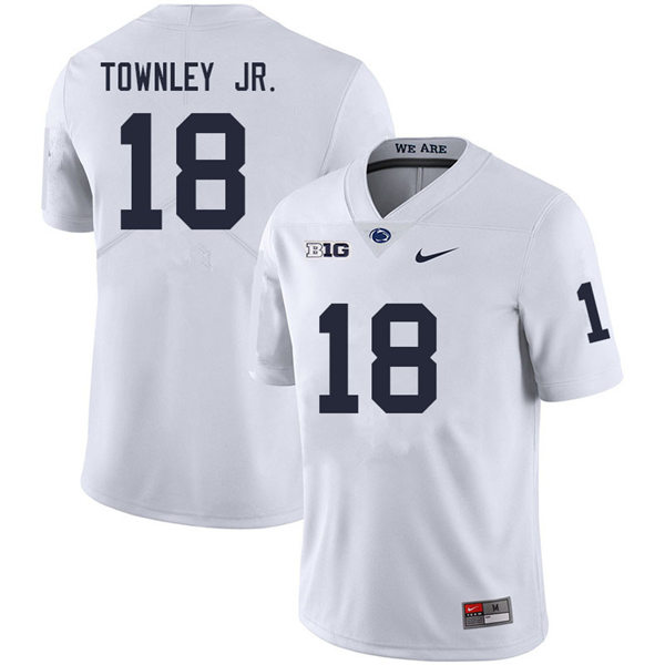 Mens Penn State Nittany Lions #18 Davon Townley Jr. Nike White with Name College Football Jersey