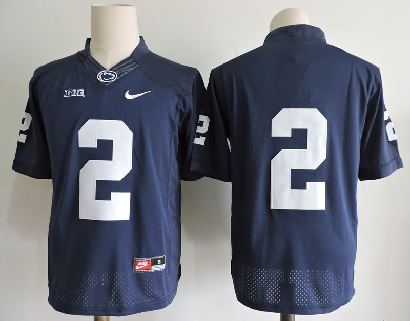 Mens Penn State Nittany Lions #2 Marcus Allen Navy Football Jersey  Without Name