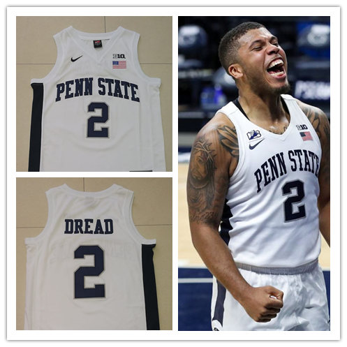 Mens Penn State Nittany Lions #2 Myles Dread Nike White College Basketball Game Jersey