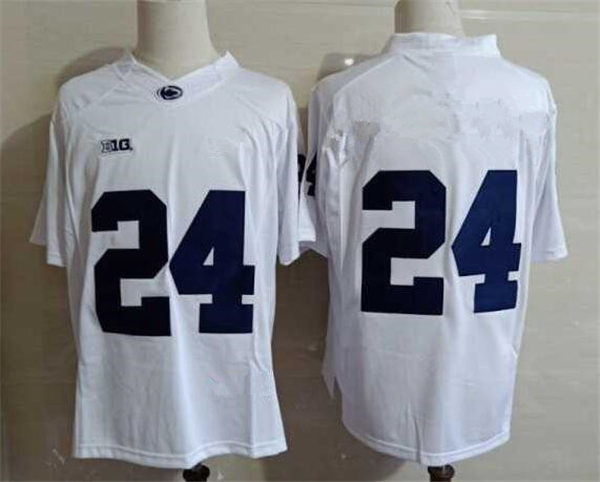 Mens Penn State Nittany Lions #24 Keyvone Lee Nike White College Football Game Jersey