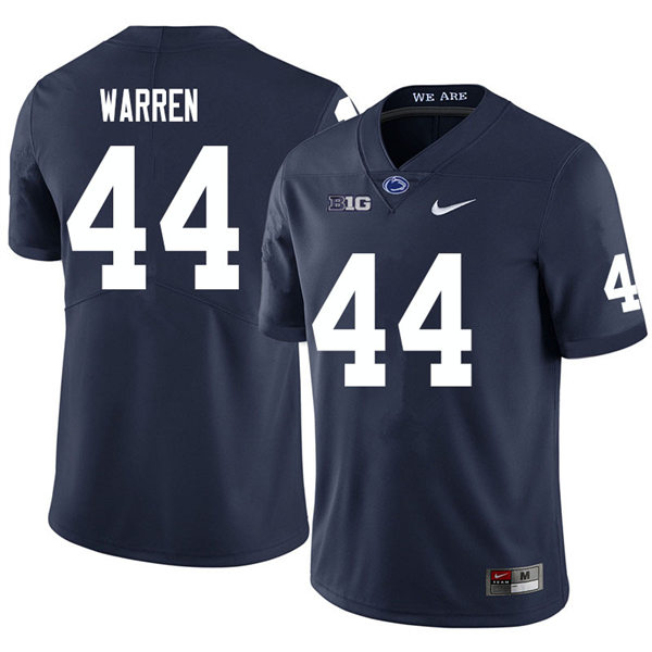Mens Penn State Nittany Lions #44 Tyler Warren Nike Navy with Name College Football Jersey