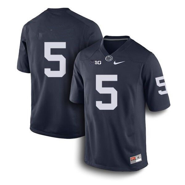Mens Penn State Nittany Lions #5 Tariq Castro Fields Nike Navy College Game Football Jersey
