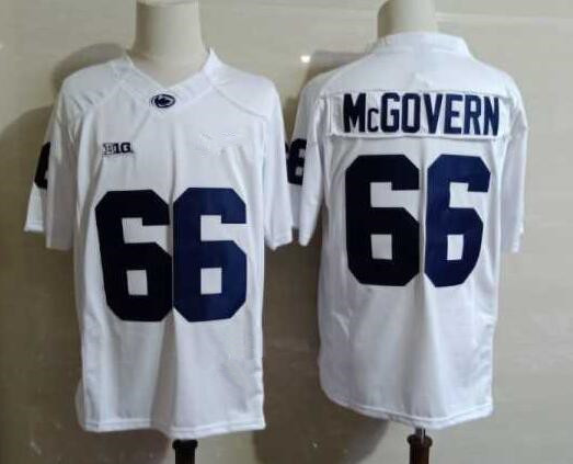 Mens Penn State Nittany Lions #66 Connor McGovern White Football Jersey  with Name
