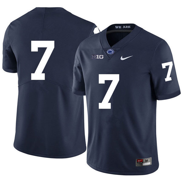 Mens Penn State Nittany Lions #7 Kaden Saunders Nike Navy College Game Football Jersey