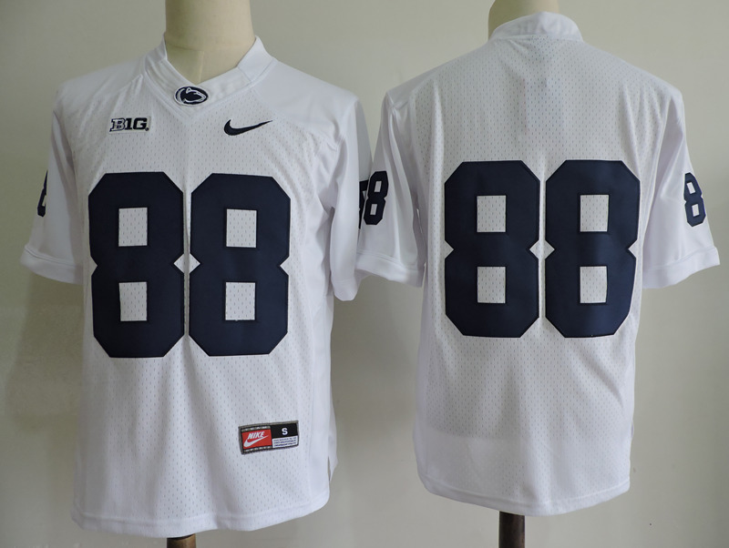 Mens Penn State Nittany Lions #88 Mike Gesicki White Football Jersey Without Name