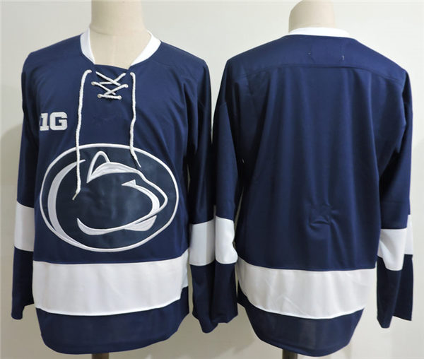 Mens Penn State Nittany Lions Blank Stitched Nike White College Hockey Jersey