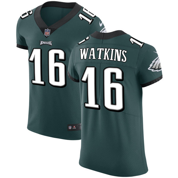 Mens Philadelphia Eagles #16 Quez Watkins Nike Midnight Green Vapor Limited Jersey