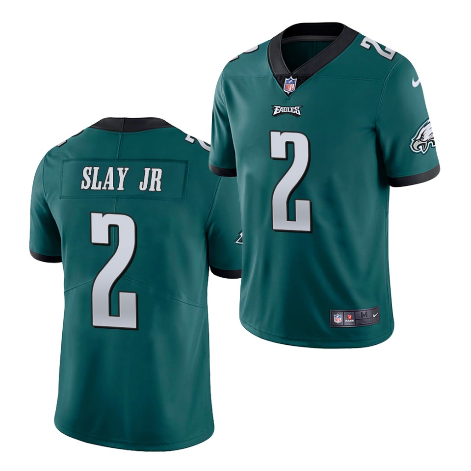 Mens Philadelphia Eagles #2 Darius Slay Jr Nike Green NFL Vapor Limited Jersey