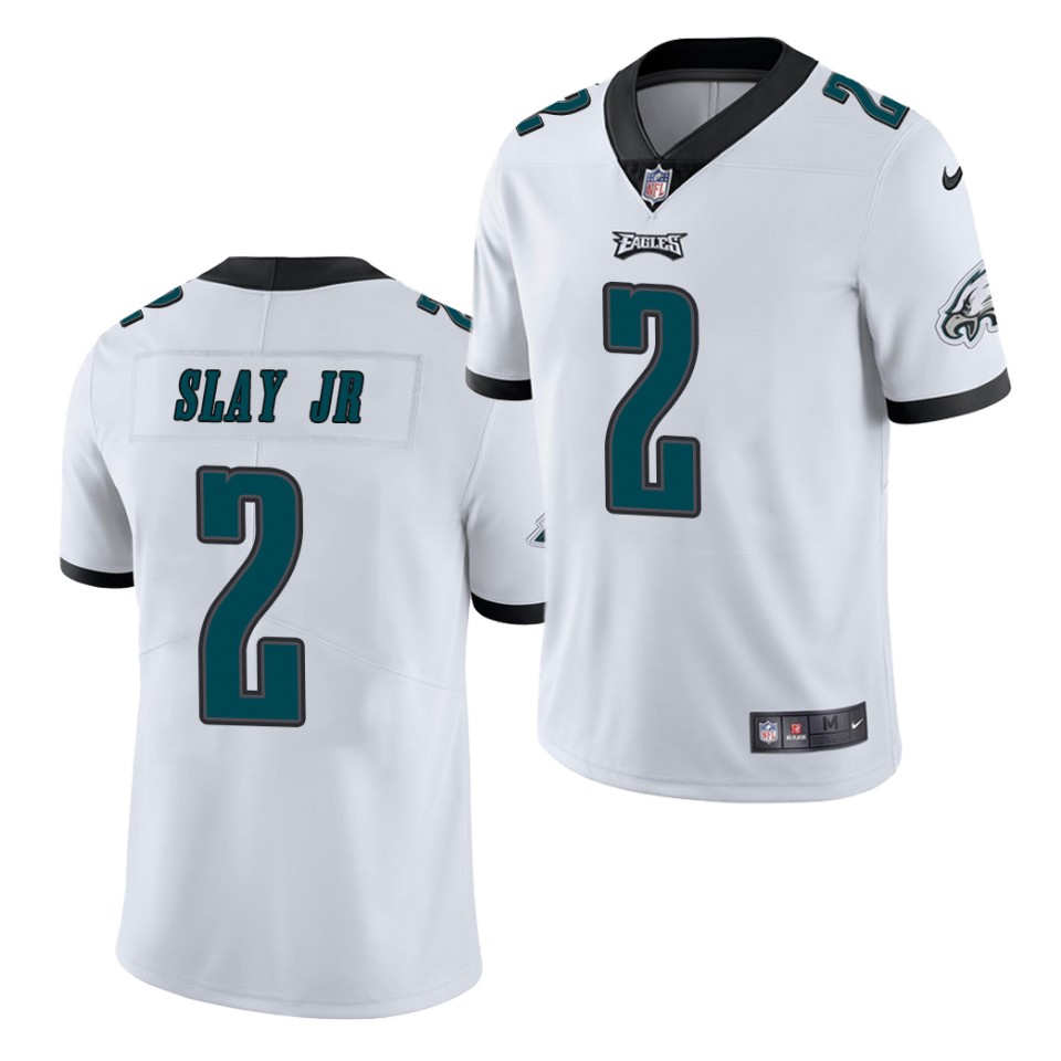 Mens Philadelphia Eagles #2 Darius Slay Jr Nike White NFL Vapor Limited Jersey