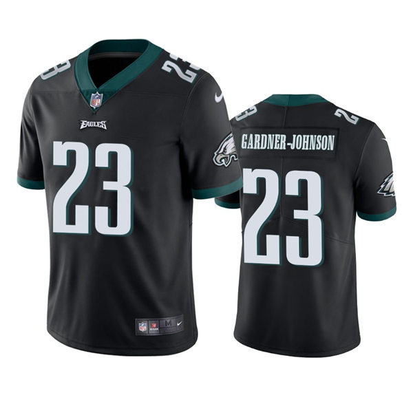 Mens Philadelphia Eagles #23 C.J. Gardner-Johnson Nike Black Vapor Limited Player Jersey
