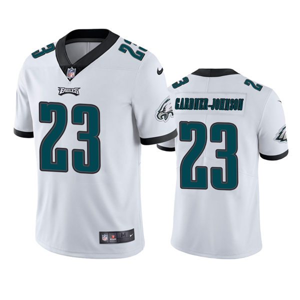 Mens Philadelphia Eagles #23 C.J. Gardner-Johnson Nike White Vapor Limited Player Jersey