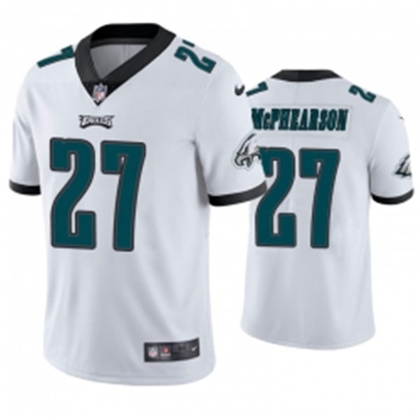 Mens Philadelphia Eagles #27 Zech McPhearson Nike White Vapor Limited Jersey