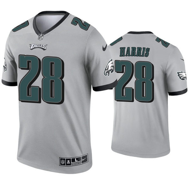Mens Philadelphia Eagles #28 Anthony Harris Nike Silver Inverted Legend Jersey