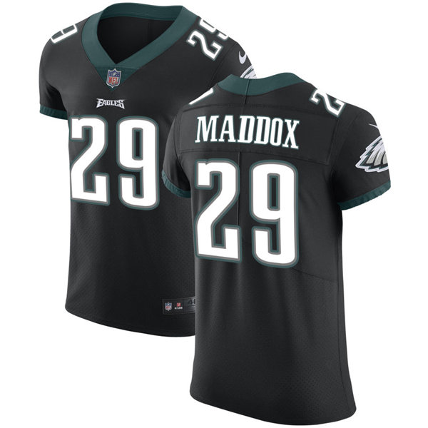 Mens Philadelphia Eagles #29 Avonte Maddox Nike Black Vapor Limited Jersey