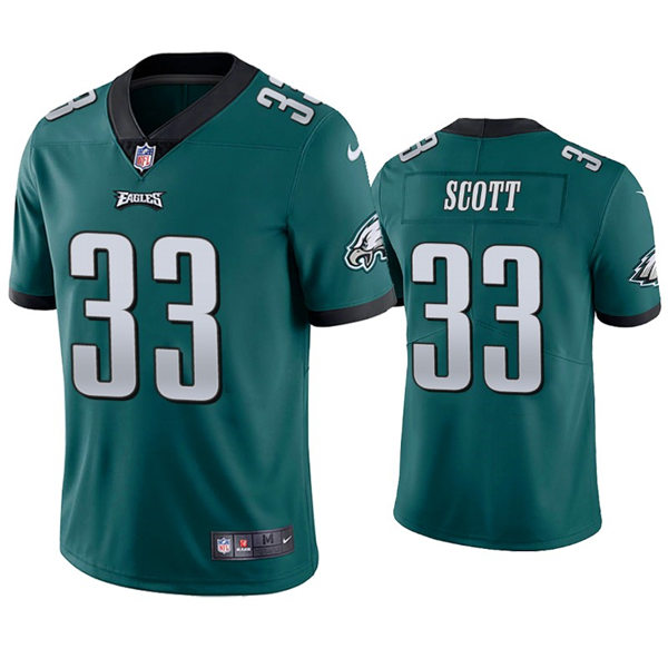 Mens Philadelphia Eagles #33 Josiah Scott Nike Midnight Green Vapor Limited Jersey