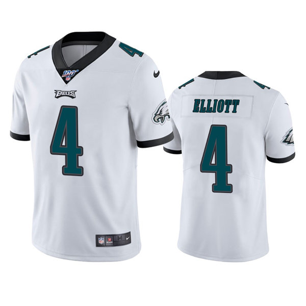 Mens Philadelphia Eagles #4 Jake Elliott Nike White Vapor Limited Jersey