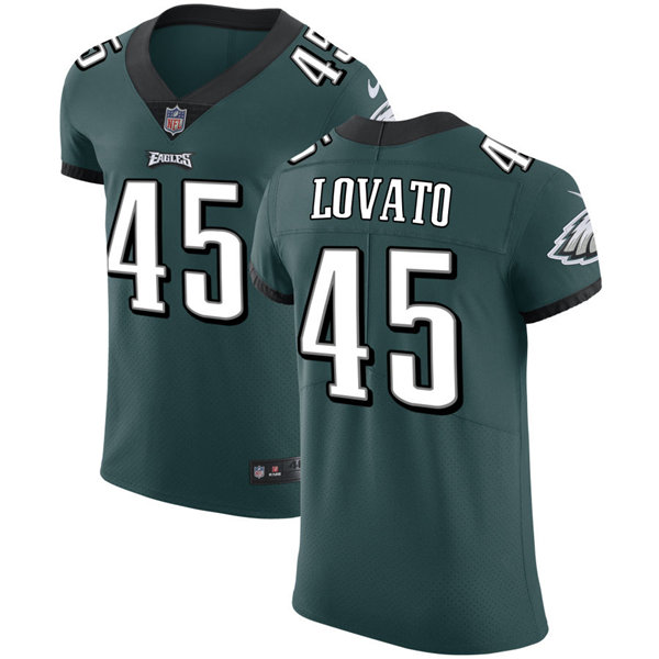 Mens Philadelphia Eagles #45 Rick Lovato Nike Midnight Green Vapor Limited Jersey