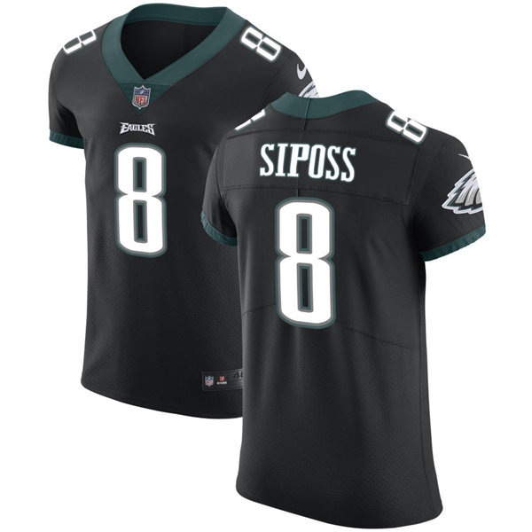 Mens Philadelphia Eagles #8 Arryn Siposs Nike Black Vapor Limited Jersey