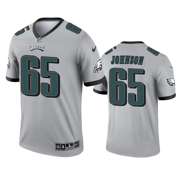 Mens Philadelphia Eagles #88 Dallas Goedert Silver Inverted Legend Jerse