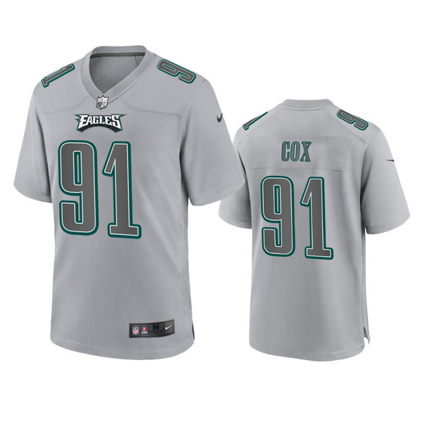 Mens Philadelphia Eagles #91 Fletcher Cox Nike Atmosphere Fashion Game Jersey - Gray