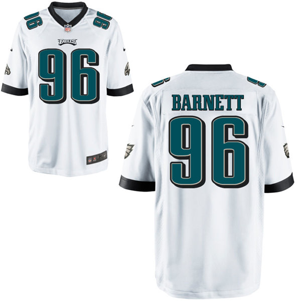 Mens Philadelphia Eagles #96 Derek Barnett Nike White Vapor Limited Jersey