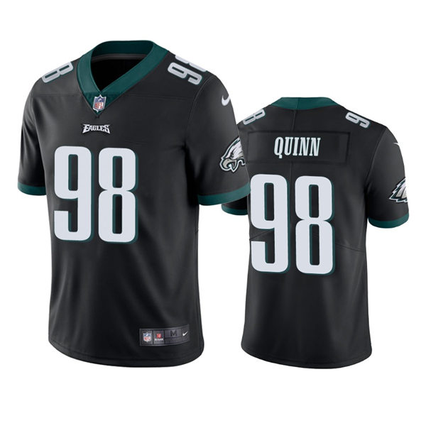 Mens Philadelphia Eagles #98 Robert Quinn Nike Black Vapor Limited Player Jersey
