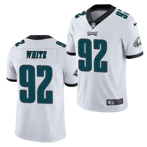 Mens Philadelphia Eagles Retired Player #92 Reggie White Nike White Vapor Limited Jersey