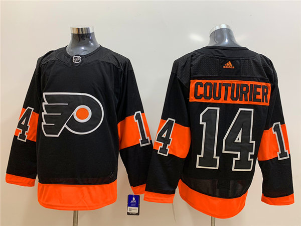 Mens Philadelphia Flyers #14 Sean Couturier adidas Black Alternate Jersey Stitched