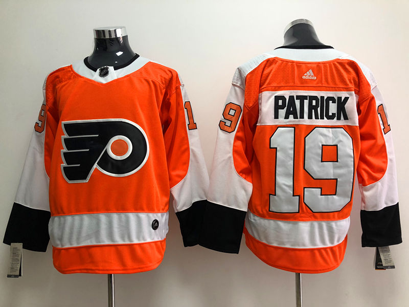 Mens Philadelphia Flyers #19 Nolan Patrick adidas Orange Authentic Jersey Stitched