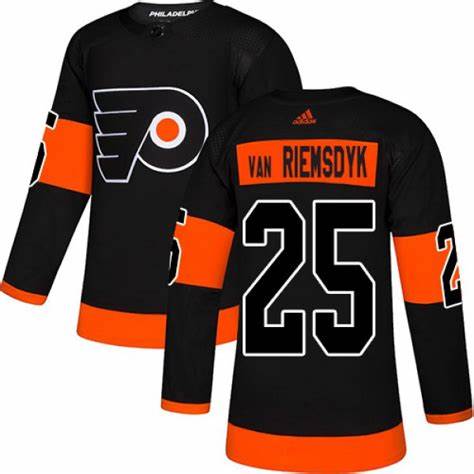 Mens Philadelphia Flyers #25 James van Riemsdyk adidas Black Alternate Jersey Stitched