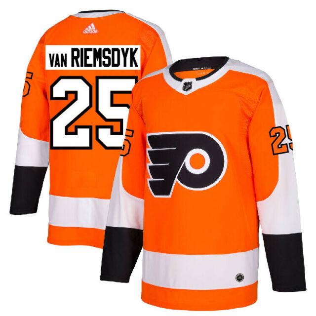 Mens Philadelphia Flyers #25 James van Riemsdyk adidas Orange Authentic Jersey Stitched