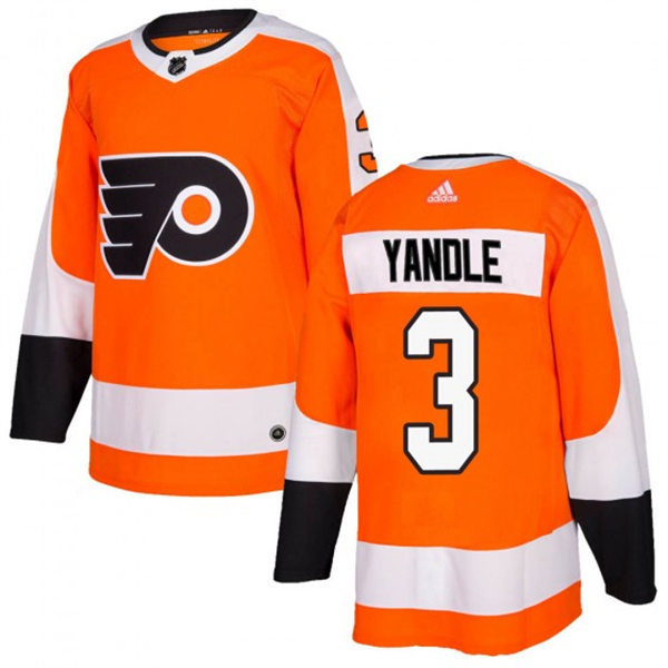 Mens Philadelphia Flyers #3 Keith Yandle adidas Home Orange Jersey Stitched