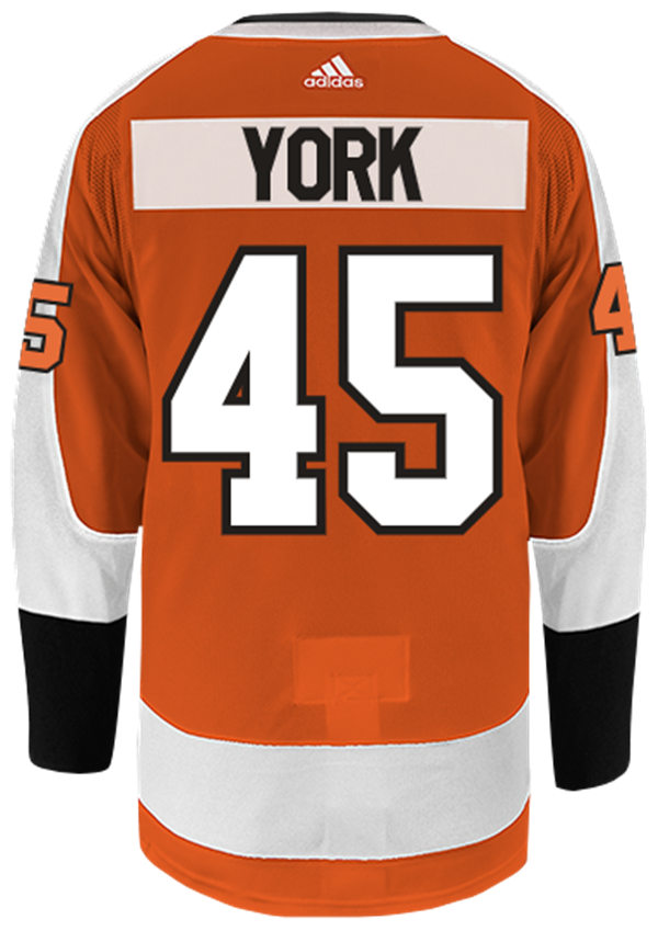 Mens Philadelphia Flyers #45 Cam York adidas Orange Home Stitched Jersey Stitched