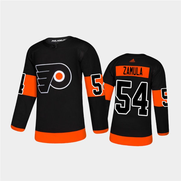 Mens Philadelphia Flyers #54 Egor Zamula Stitched adidas Alternate Black Jersey Stitched