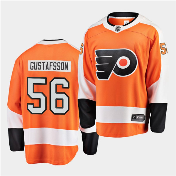 Mens Philadelphia Flyers #56 Erik Gustafsson adidas Orange Authentic Jersey Stitched