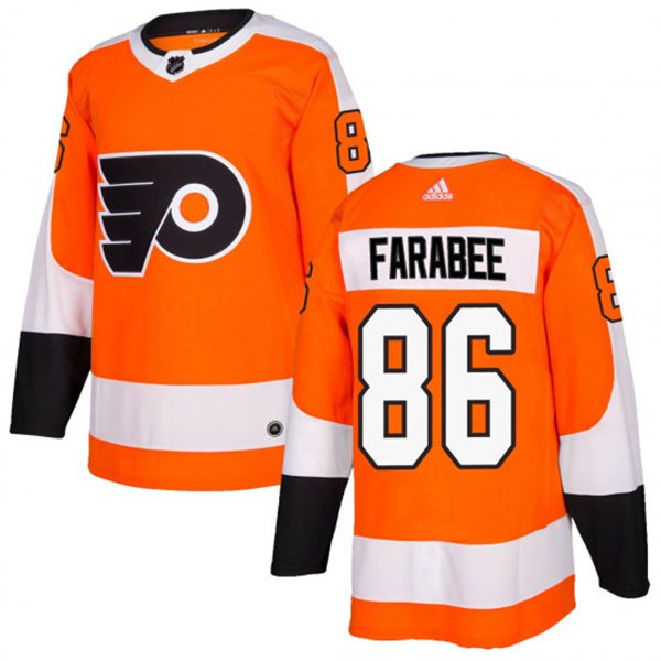 Mens Philadelphia Flyers #86 Joel Farabee adidas Home Orange Jersey Stitched