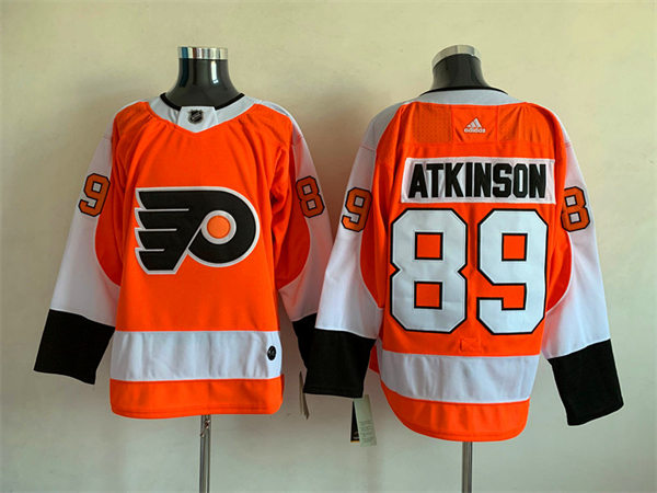Mens Philadelphia Flyers #89 Cam Atkinson adidas Orange Home Stitched Jersey Stitched