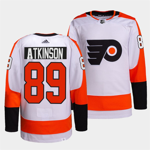 Mens Philadelphia Flyers #89 Cam Atkinson adidas White Away Jersey Stitched