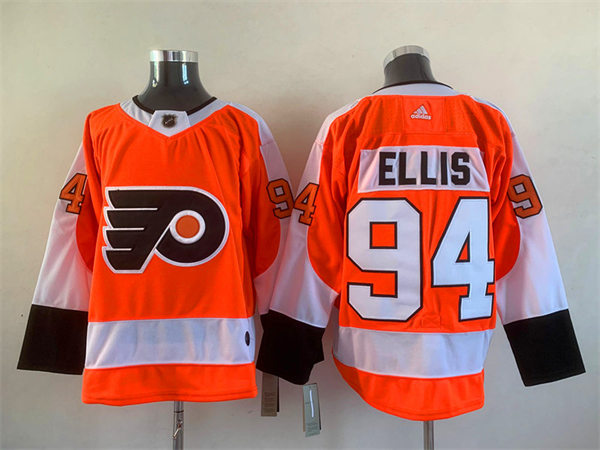 Mens Philadelphia Flyers #94 Ryan Ellis adidas Orange Home Stitched Jersey Stitched